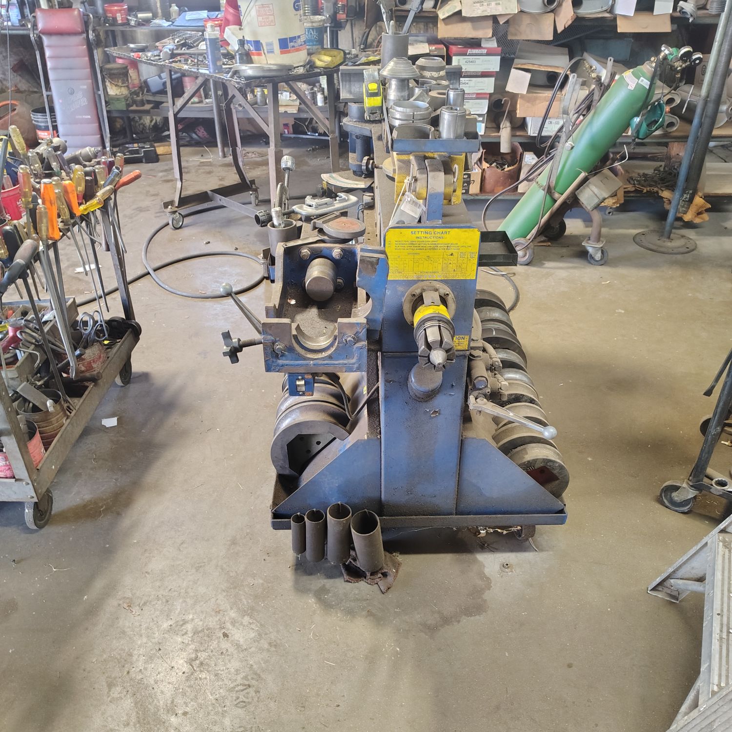Exhaust pipe bender used for custom exhaust work in Athens, TX